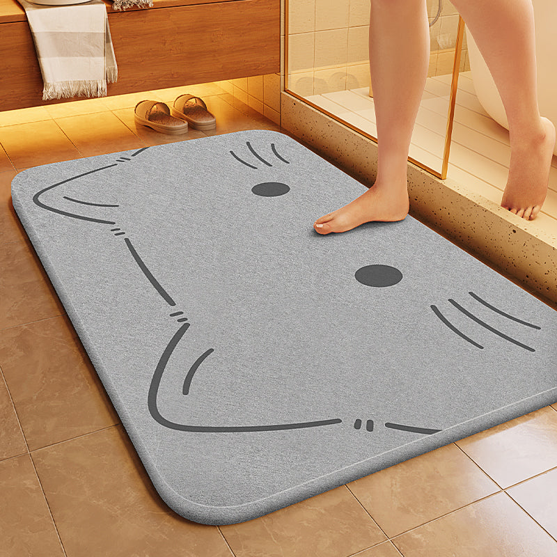 Soft Diatomite Bath Mat, Super Absorbent Quick-Dry Bathroom Rug, Non-Slip Floor Mat for Bathroom, Toilet, Kitchen & Entryway, Durable Home Door Mat
